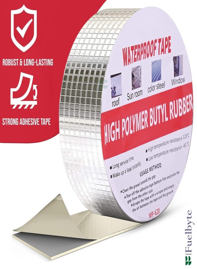 Fuelbyte Waterproof Foil Tape for Leakage Repair for Pipe Leakage Duct Tape Roof Water Leakage Solution Aluminium Foil Tape Waterproof Adhesive Tape Water Leakage Tape Rubber Tape - Image 3